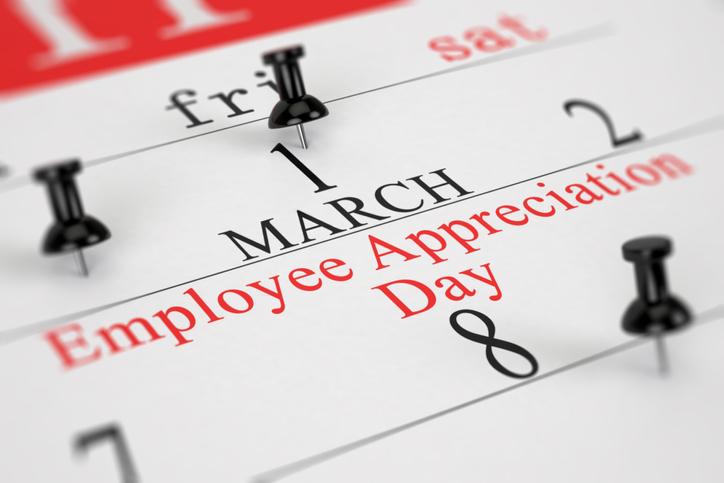 Calendar Concept Employee Appreciation Day