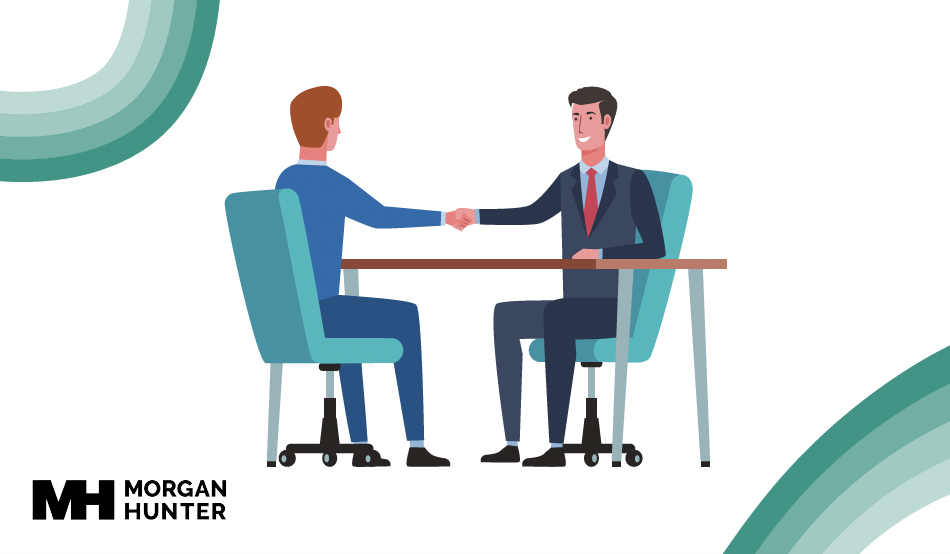 interviewing questions hired shaking hands graphic